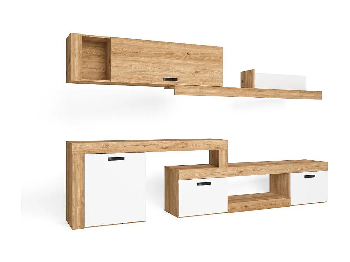 Conjunto Mesa Cocina Desplegable + 2 Sillas Gris y Blanco