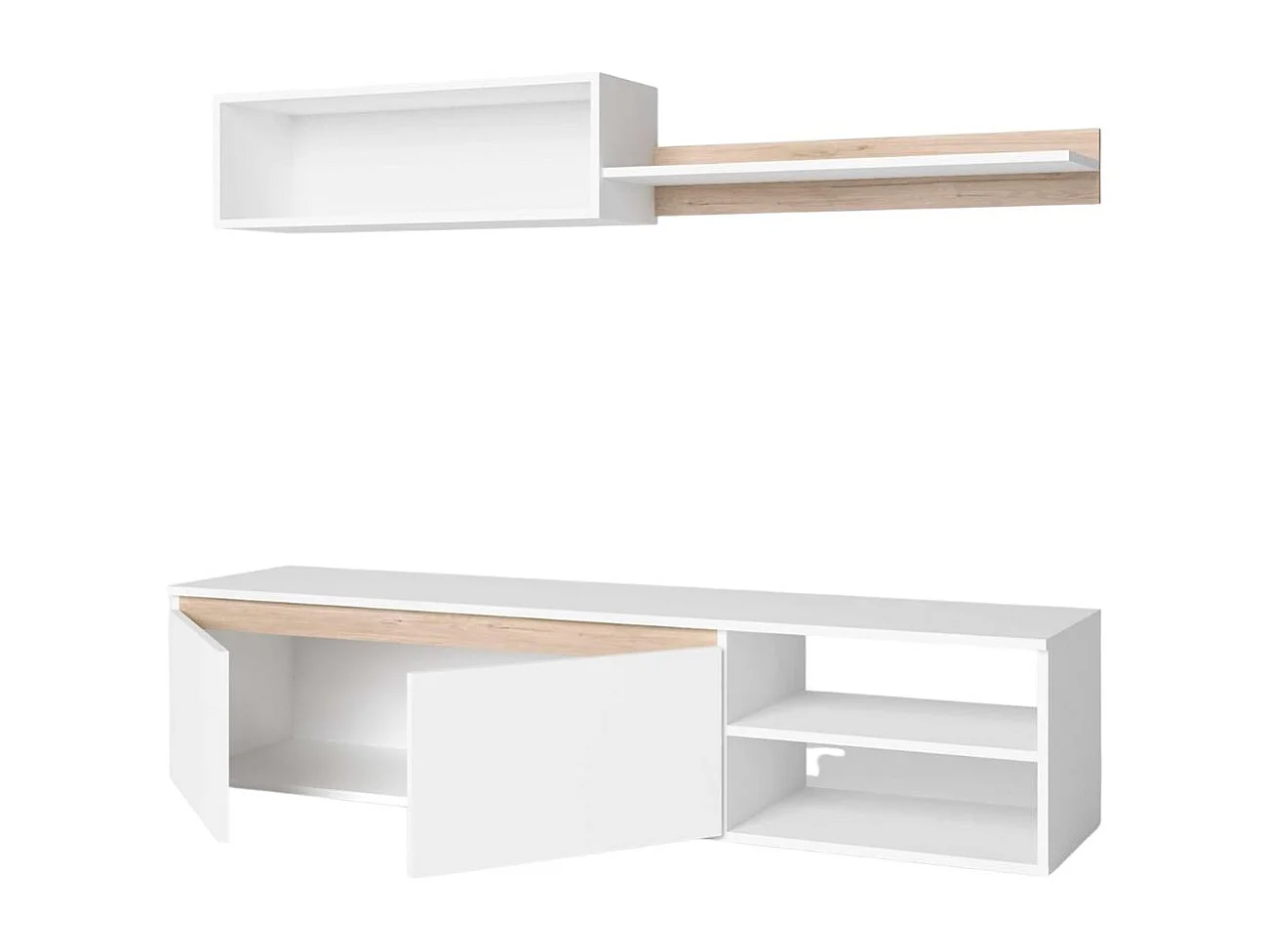 Composición de salón Súper Ego blanco mate/Sahara 160 cm