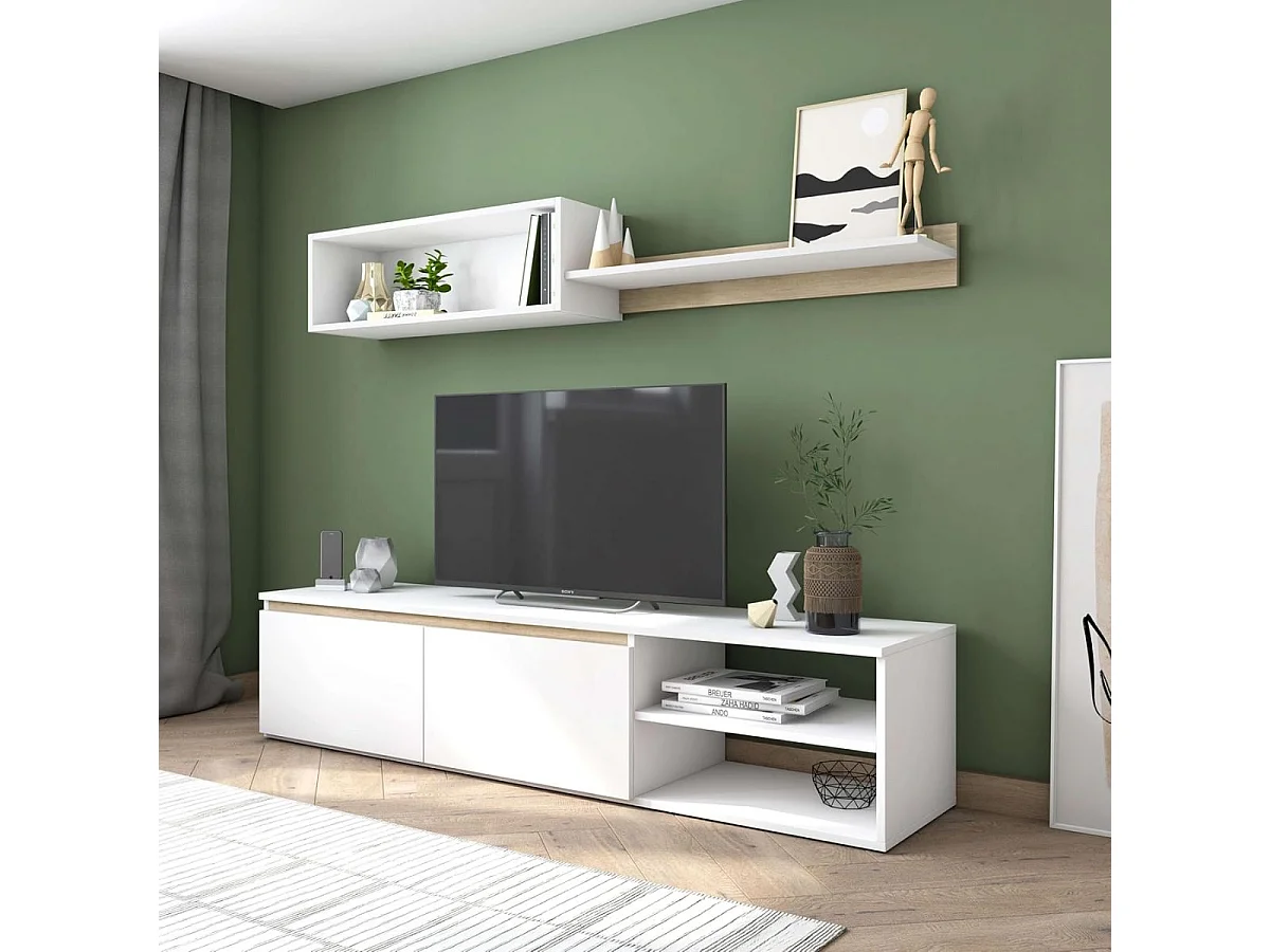 Composición de salón Súper Ego blanco mate/Sahara 160 cm