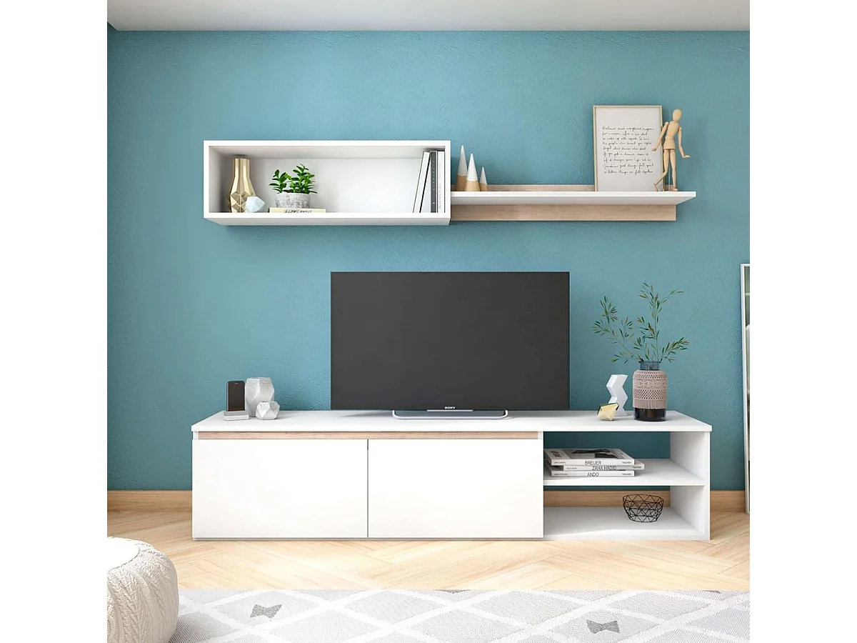 Composición de salón Súper Ego blanco mate/Sahara 160 cm