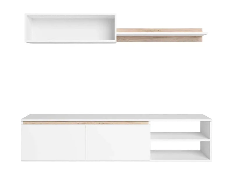 Composición de salón Súper Ego blanco mate/Sahara 160 cm