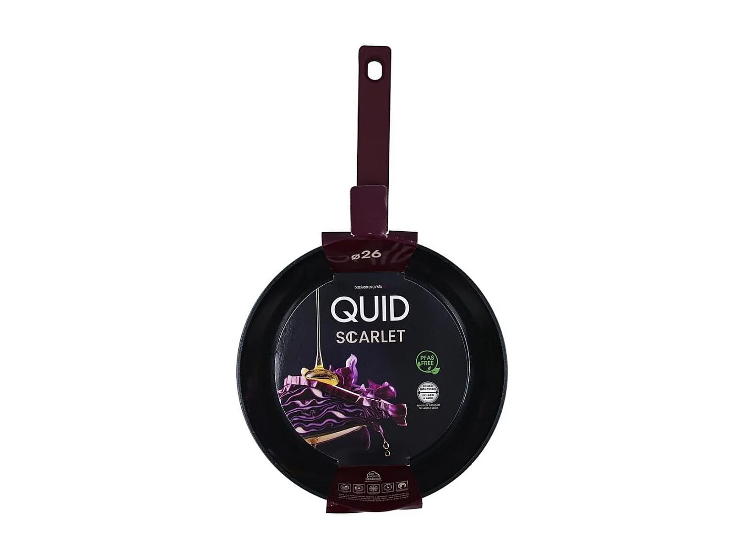 Sartén Scarlet Quid aluminio forjado negro Ø28 cm
