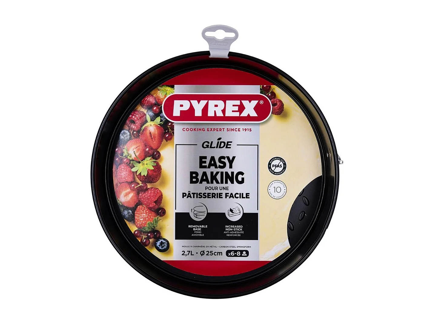 Molde desmontable Pyrex Glide antiadherente negro  Ø25 cm