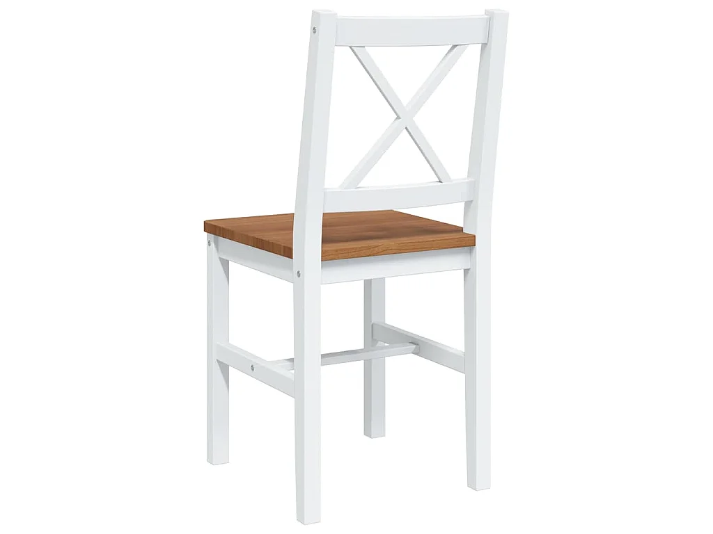 Ensemble de salle à manger 5 pcs Marron et blanc