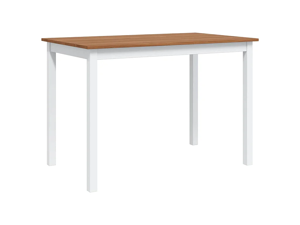 Ensemble de salle à manger 5 pcs Marron et blanc