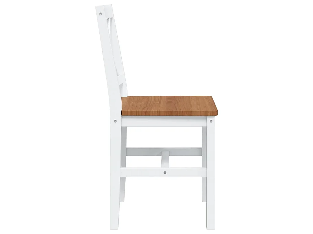Ensemble de salle à manger 5 pcs Marron et blanc