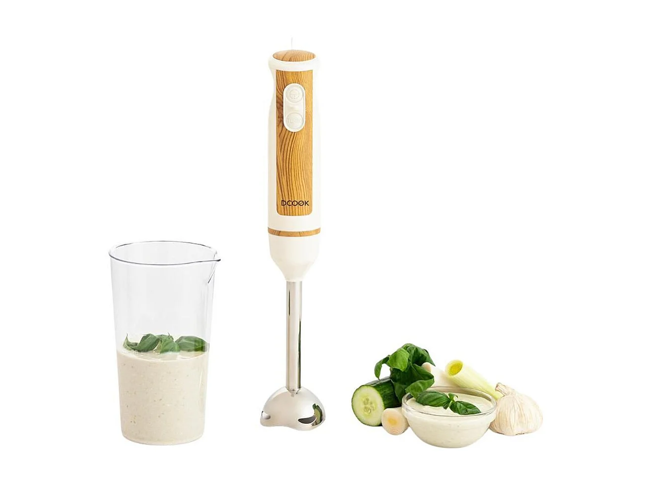 Batidora de mano Baltic Dcook 600W + vaso medidor beige