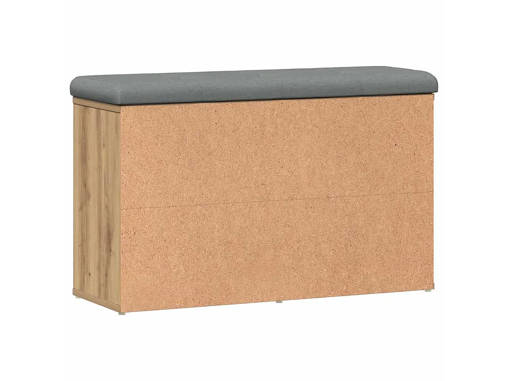 Banc à chaussures chêne artisanal 82x32x50 cm bois d'ingénierie