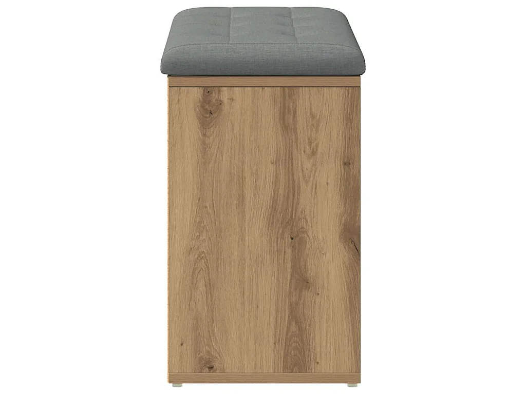 Banc à chaussures chêne artisanal 82x32x50 cm bois d'ingénierie