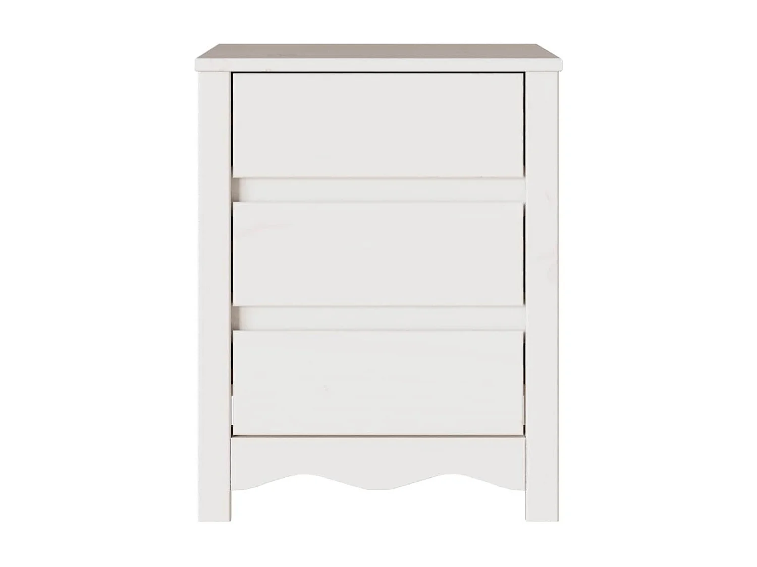 Couchtisch Drammen Weiß 45 x 35 x 56 cm Massives Kiefernholz