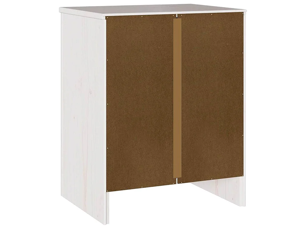 Table basse Drammen Blanc 45 x 35 x 56 cm Bois de pin massif