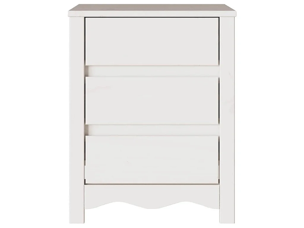 Table basse Drammen Blanc 45 x 35 x 56 cm Bois de pin massif