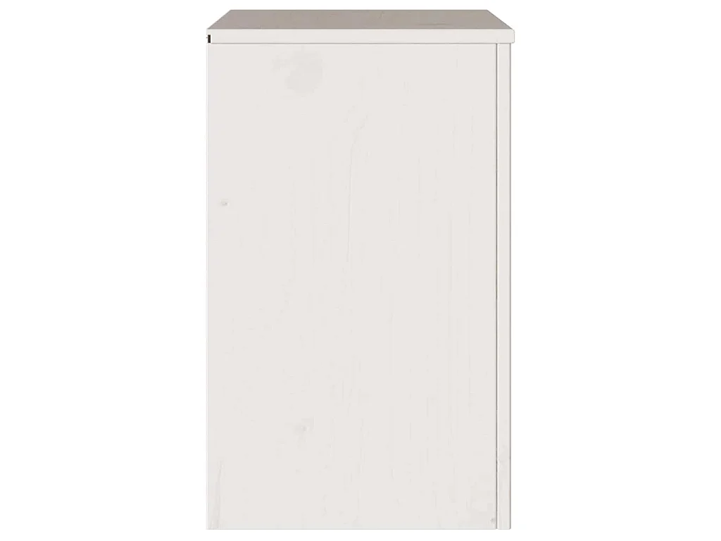 Table basse Drammen Blanc 45 x 35 x 56 cm Bois de pin massif