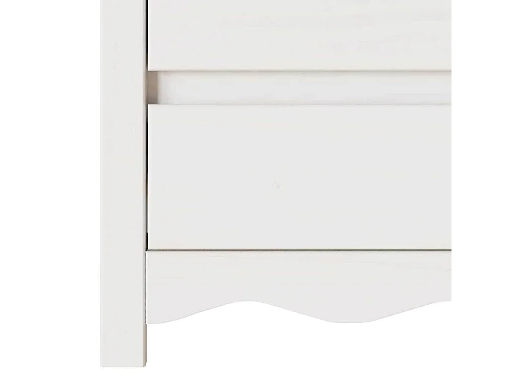 Table basse Drammen Blanc 45 x 35 x 56 cm Bois de pin massif