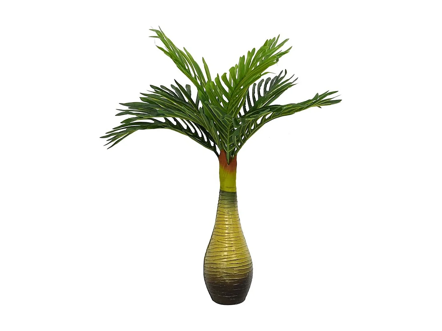 Planta artificial Palma 9 hojas verde 70 cm