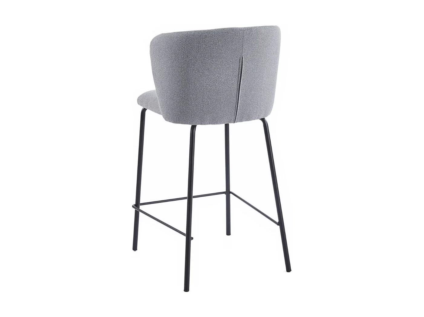 Pack de 2 taburetes Margot con respaldo curvo gris 103x53x50 cm Adec