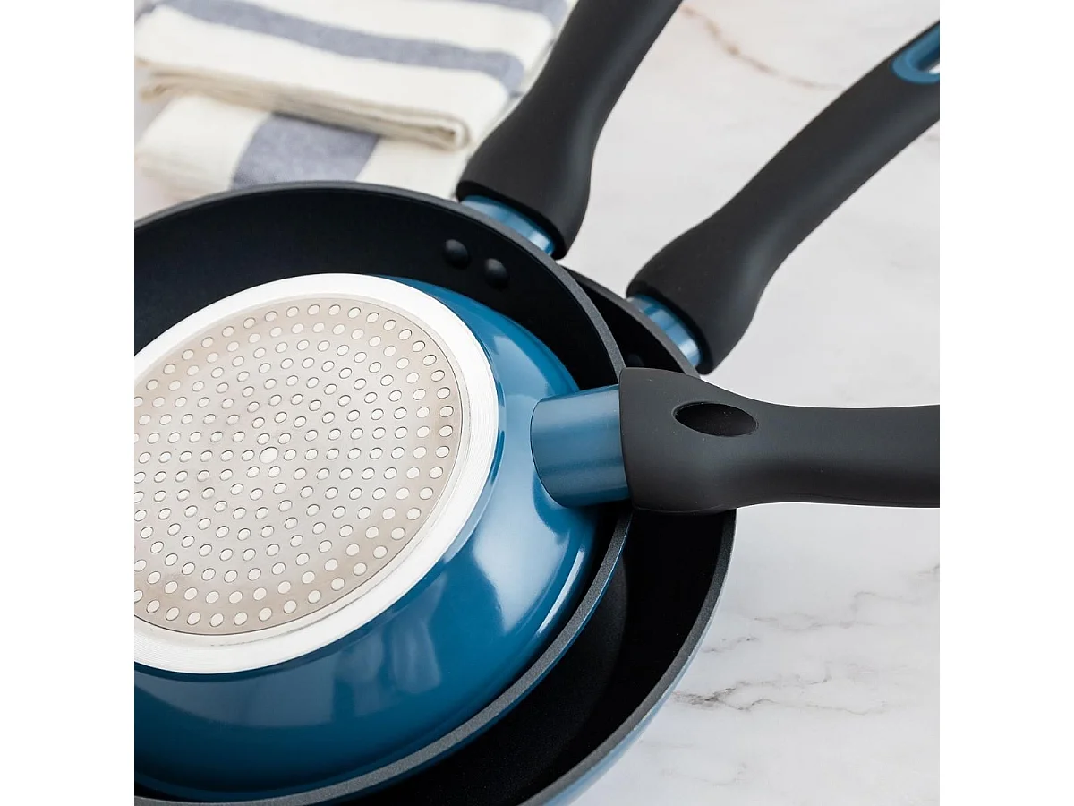 Set de 3 sartenes Future Quid aluminio forjado azul