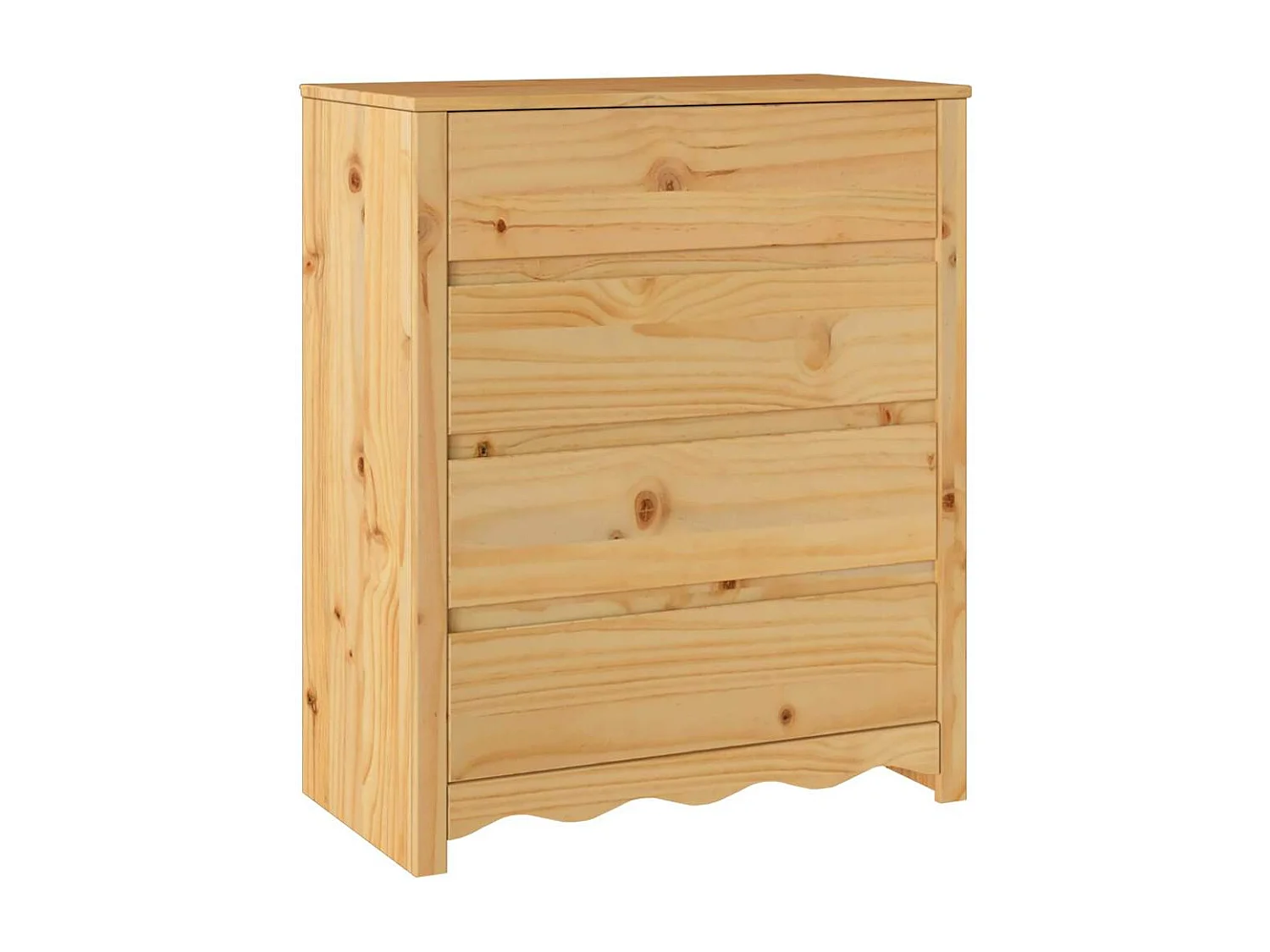 Kommode Drammen Eiche 76,5 x 40 x 91 cm Massivholz Kiefer