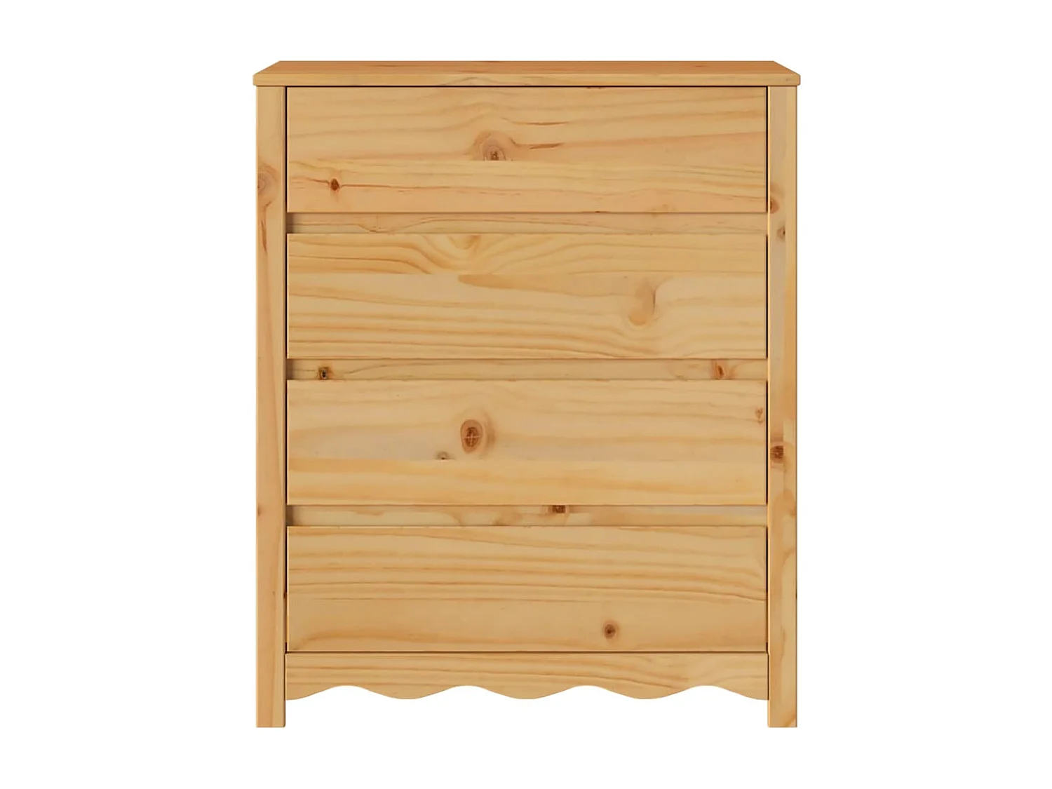 Kommode Drammen Eiche 76,5 x 40 x 91 cm Massivholz Kiefer