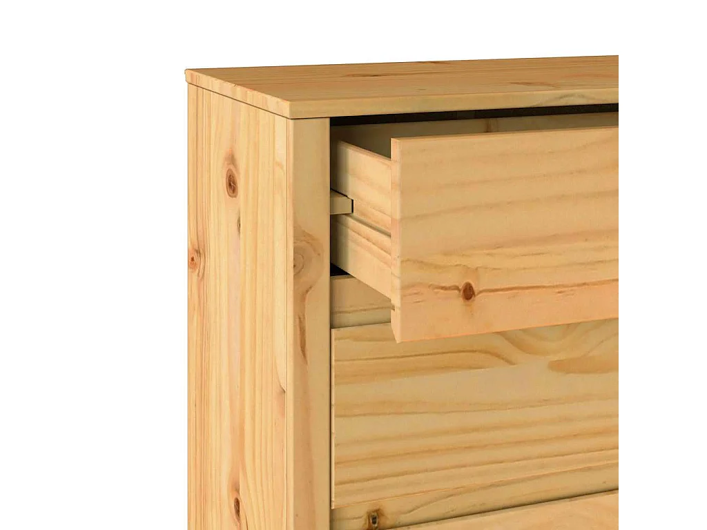 Kommode Drammen Eiche 76,5 x 40 x 91 cm Massivholz Kiefer