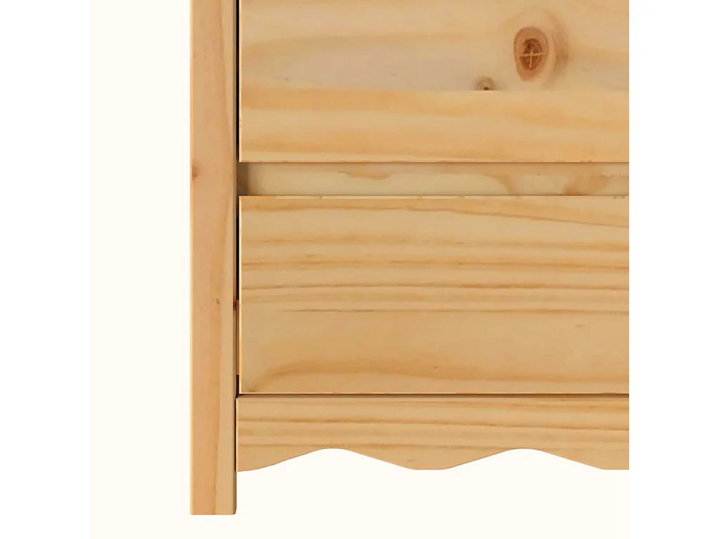 Kommode Drammen Eiche 76,5 x 40 x 91 cm Massivholz Kiefer