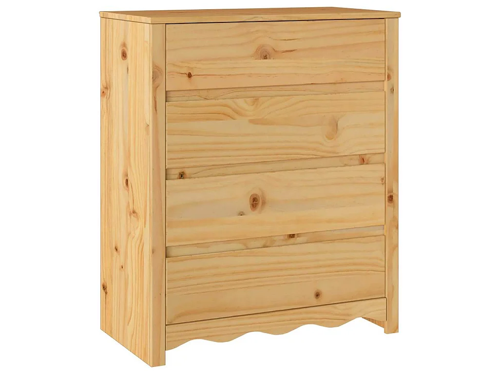 Baú de Gavetas com gaveta Drammen Carvalho 76,5 x 40 x 91 cm