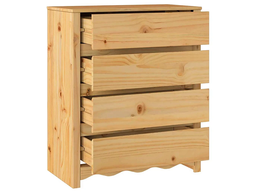 Baú de Gavetas com gaveta Drammen Carvalho 76,5 x 40 x 91 cm