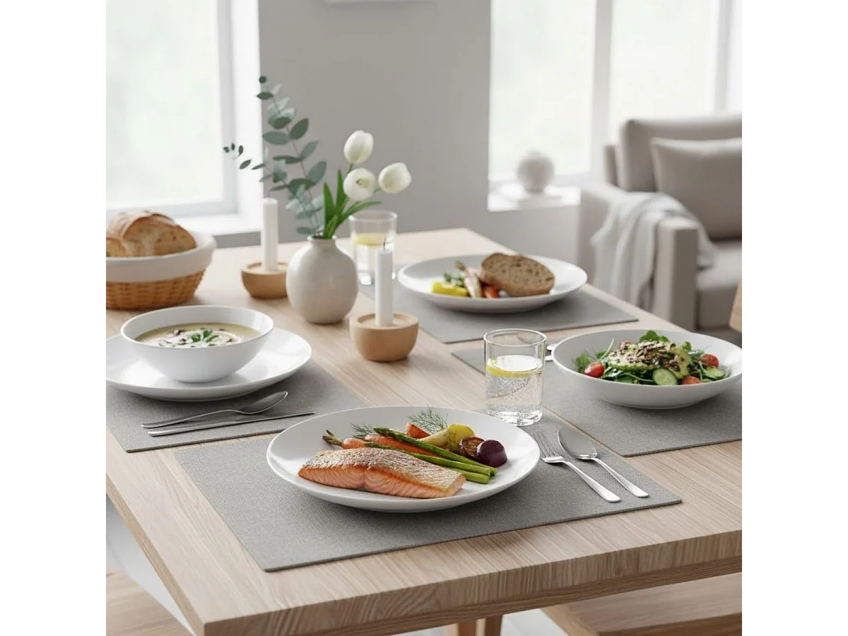 Plato steak Select Quid diseño ovalado porcelana blanco 26x28 cm