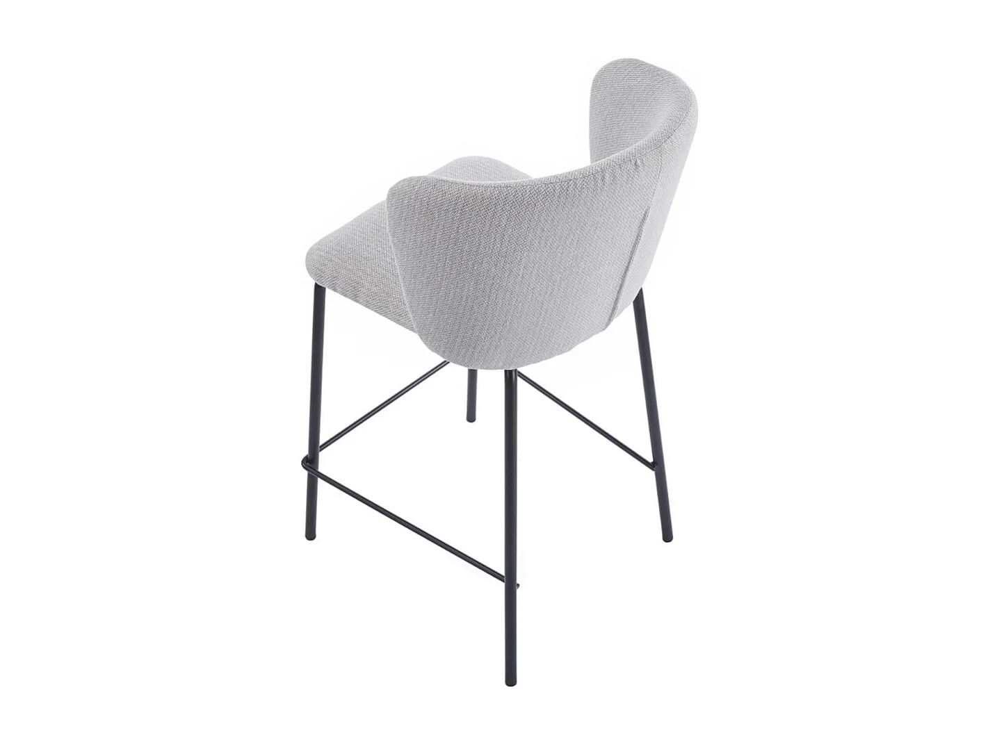 Pack de 2 taburetes Margot con respaldo curvo beige 103x53x50 cm Adec