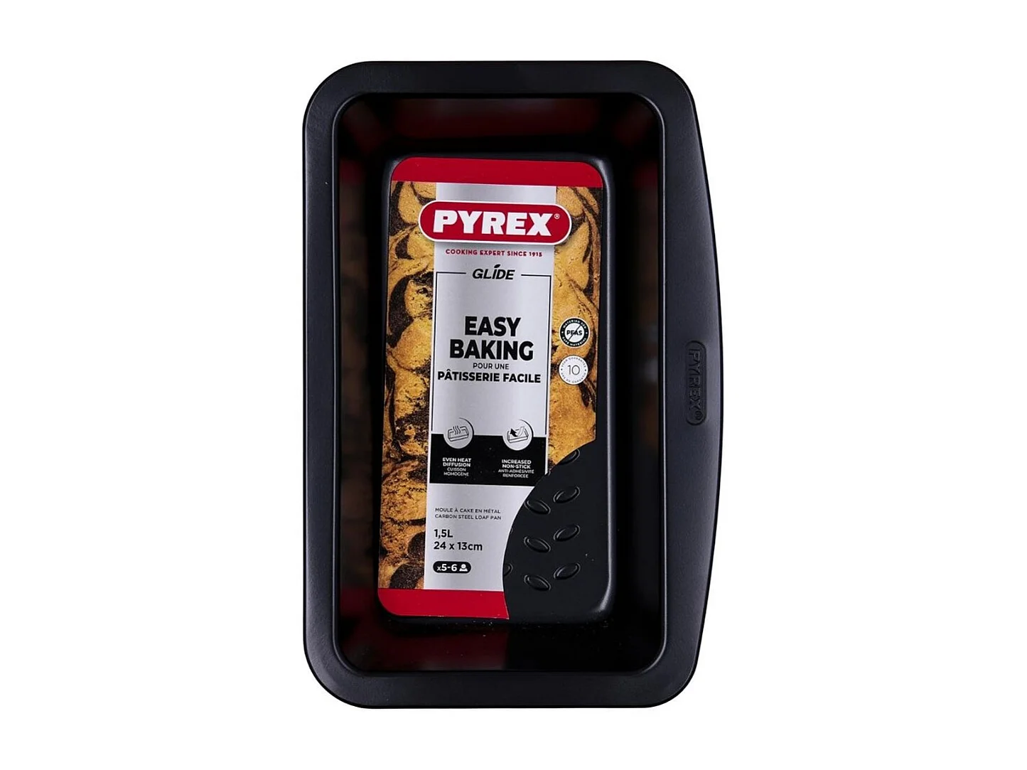 Molde para tarta Glide Pyrex acero negro 24 cm