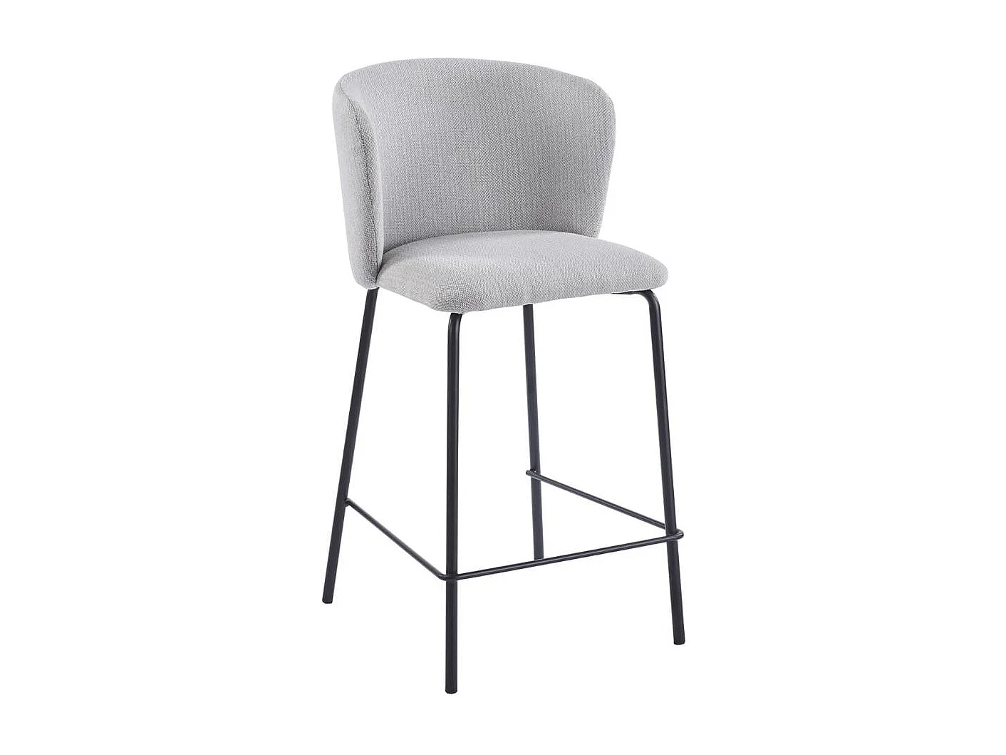 Pack de 2 taburetes Margot con respaldo curvo beige 93x53x50 cm Adec