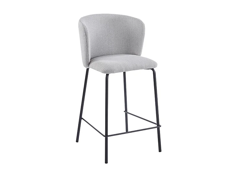 Pack de 2 taburetes Margot con respaldo curvo beige 93x53x50 cm Adec