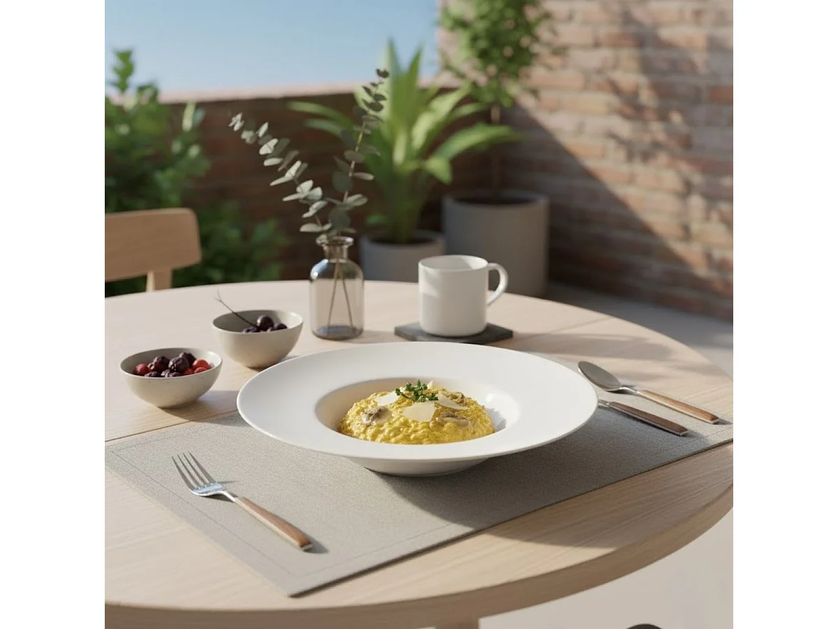 Plato de risotto Select Quid porcelana blanco Ø26,5 cm