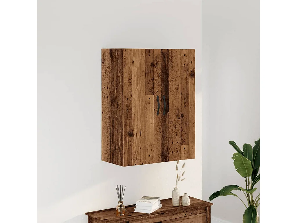 Armoire murale vieux bois 69,5x34x90 cm bois d'ingénierie