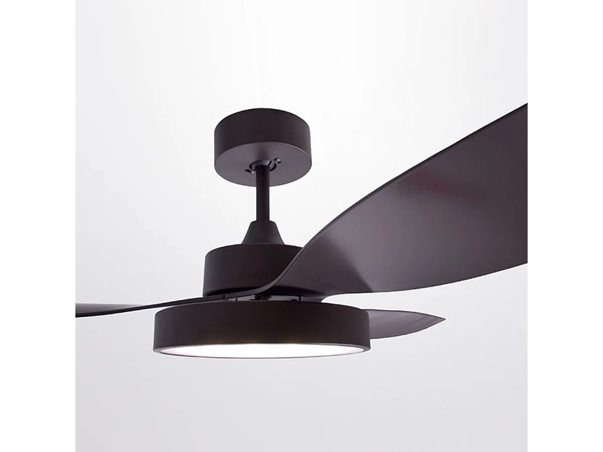 Ventilador de techo Tulum Shakespear 25W 3 aspas mando a distancia marrón Ø120 cm