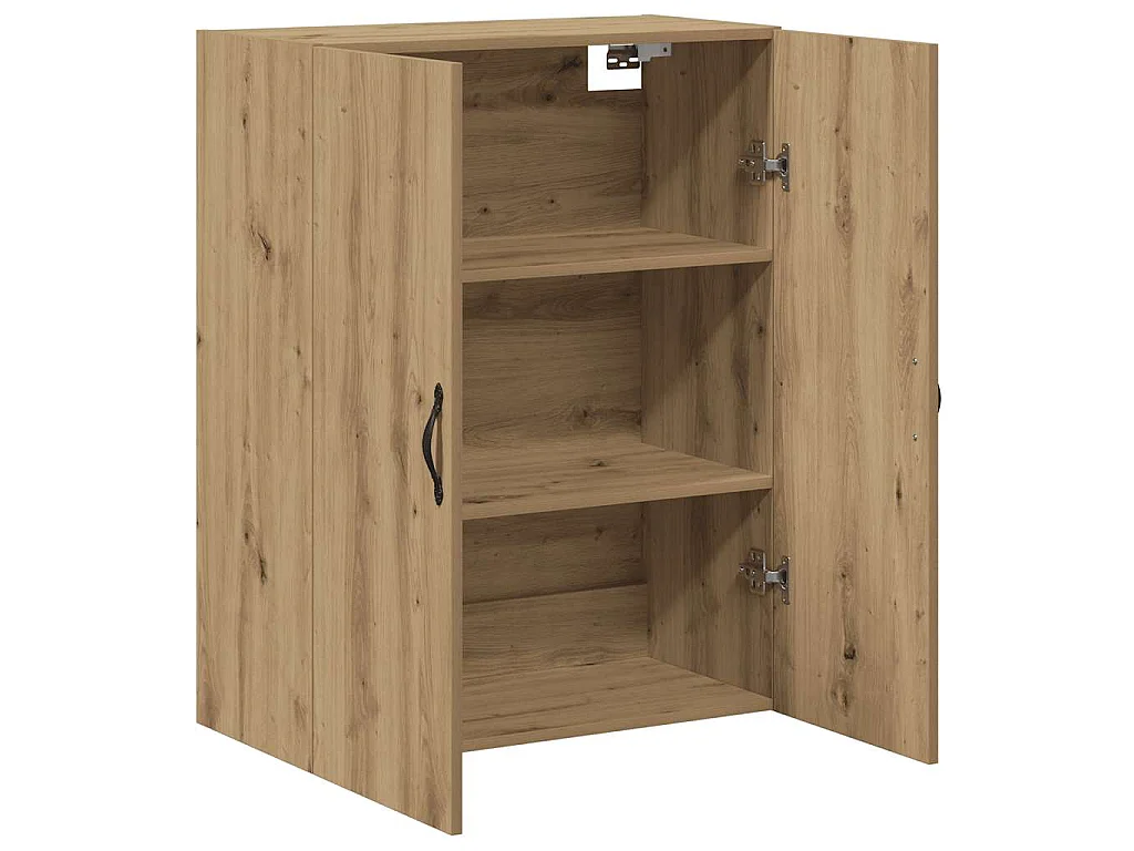 Wandkast 69,5x34x90 cm bewerkt hout artisanaal eikenkleurig