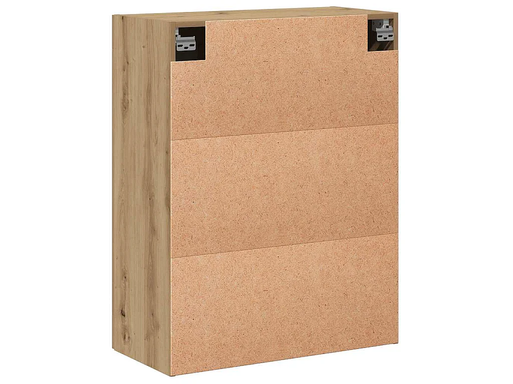 Wandkast 69,5x34x90 cm bewerkt hout artisanaal eikenkleurig