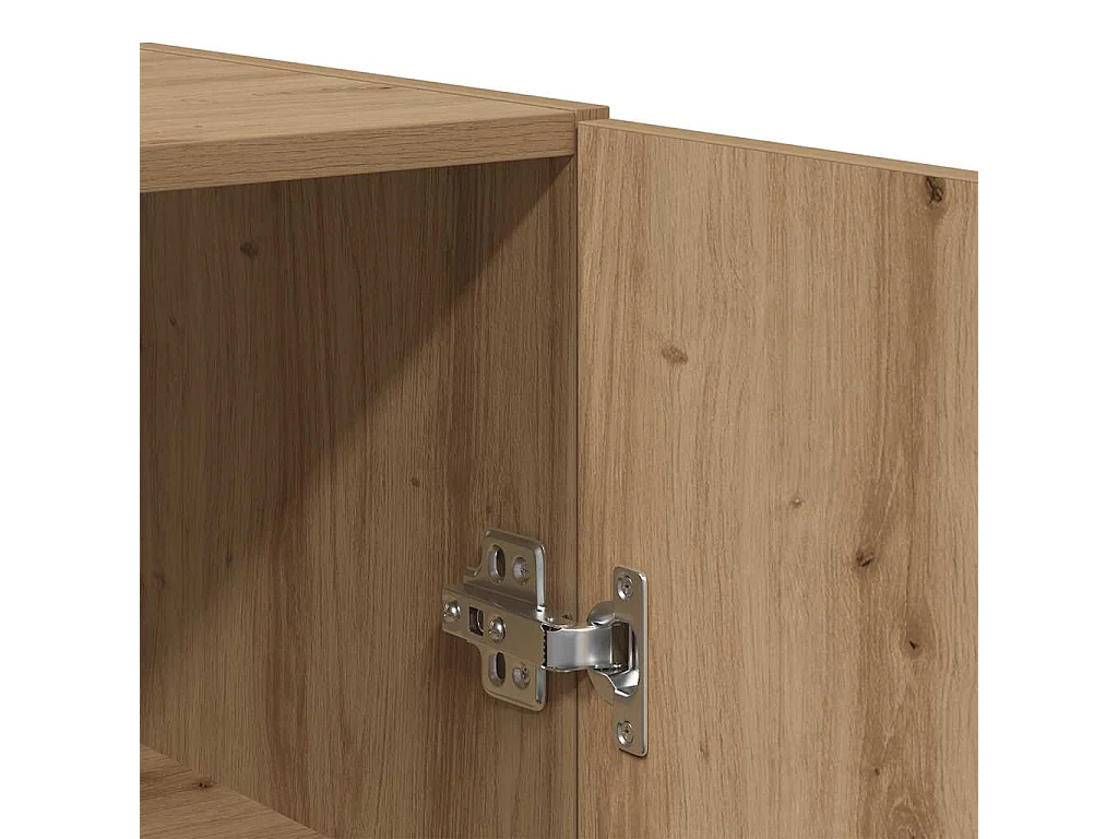 Wandkast 69,5x34x90 cm bewerkt hout artisanaal eikenkleurig