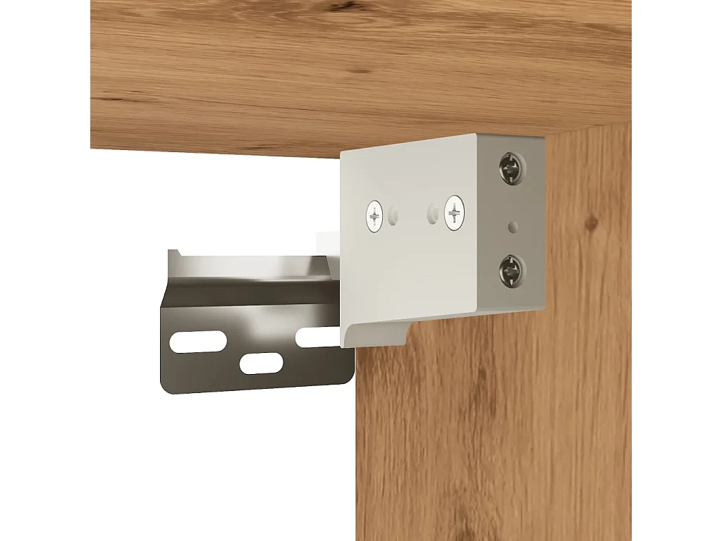Wandkast 69,5x34x90 cm bewerkt hout artisanaal eikenkleurig