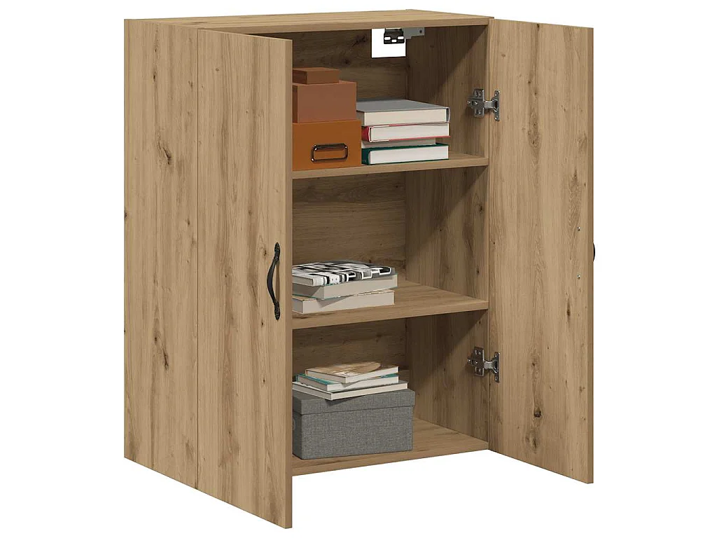 Armoire murale chêne artisanal 69,5x34x90 cm bois d'ingénierie