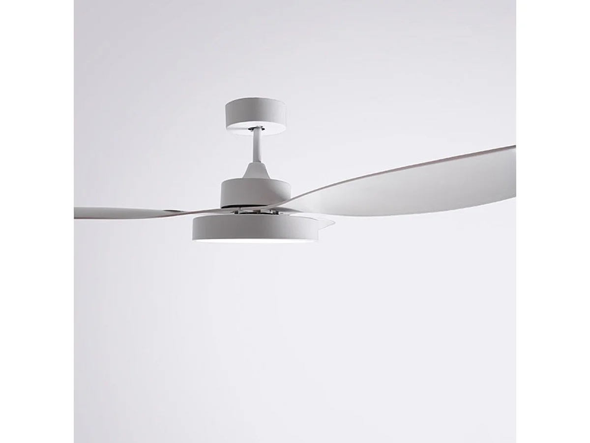 Ventilador de techo Tulum Shakespear 25W 3 aspas mando a distancia blanco Ø120 cm