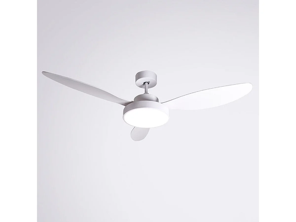 Ventilador de techo Tulum Shakespear 25W 3 aspas mando a distancia blanco Ø120 cm