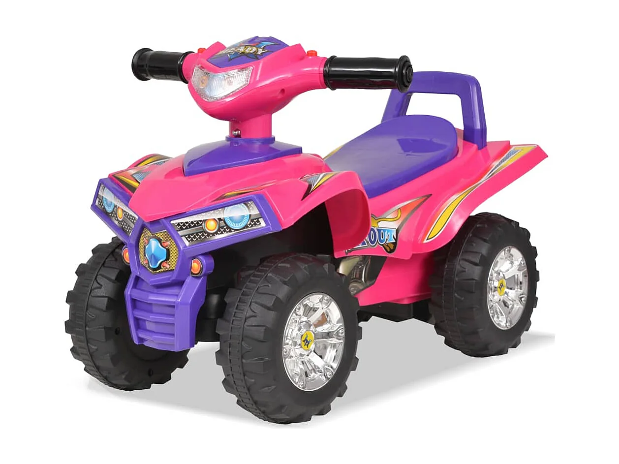 vidaXL VTT pour enfants avec son et lumière Rose et violet
