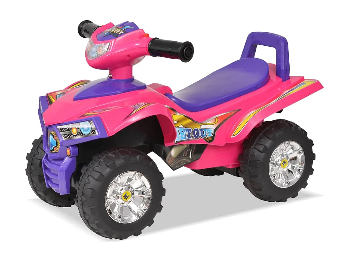vidaXL VTT pour enfants avec son et lumière Rose et violet