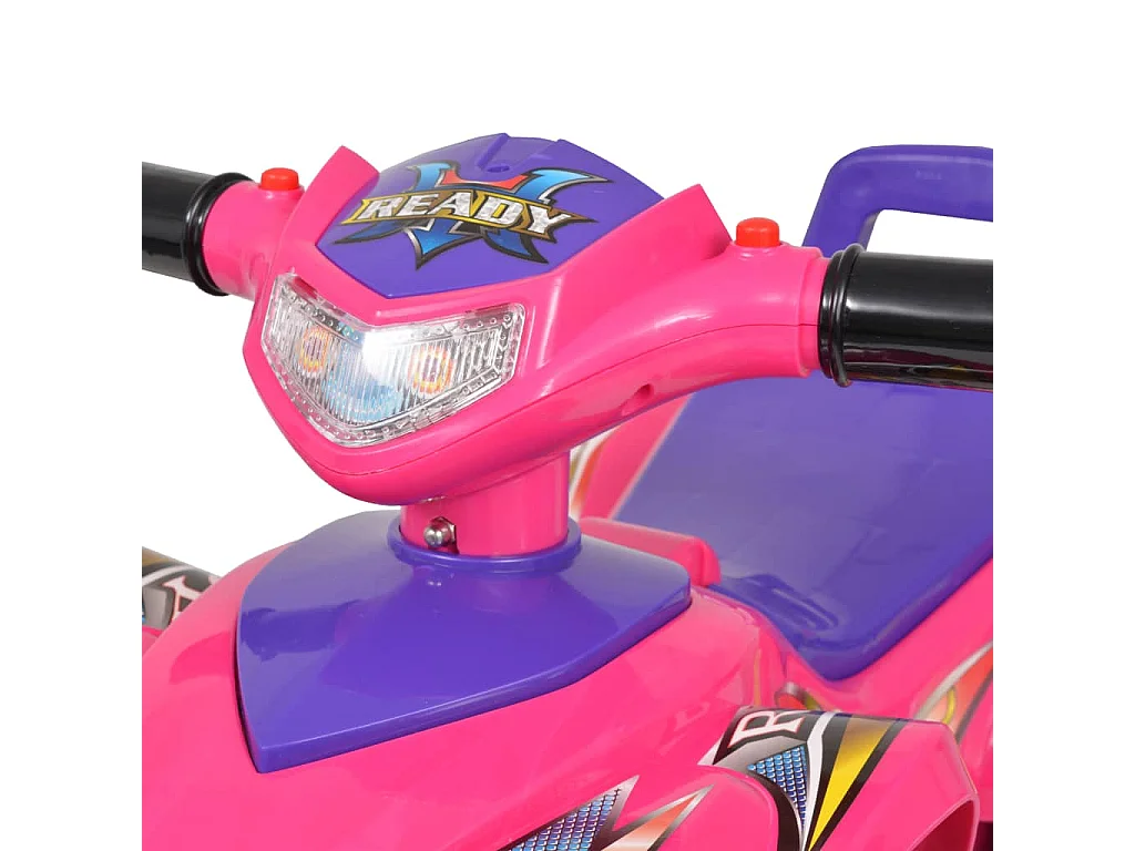 vidaXL VTT pour enfants avec son et lumière Rose et violet