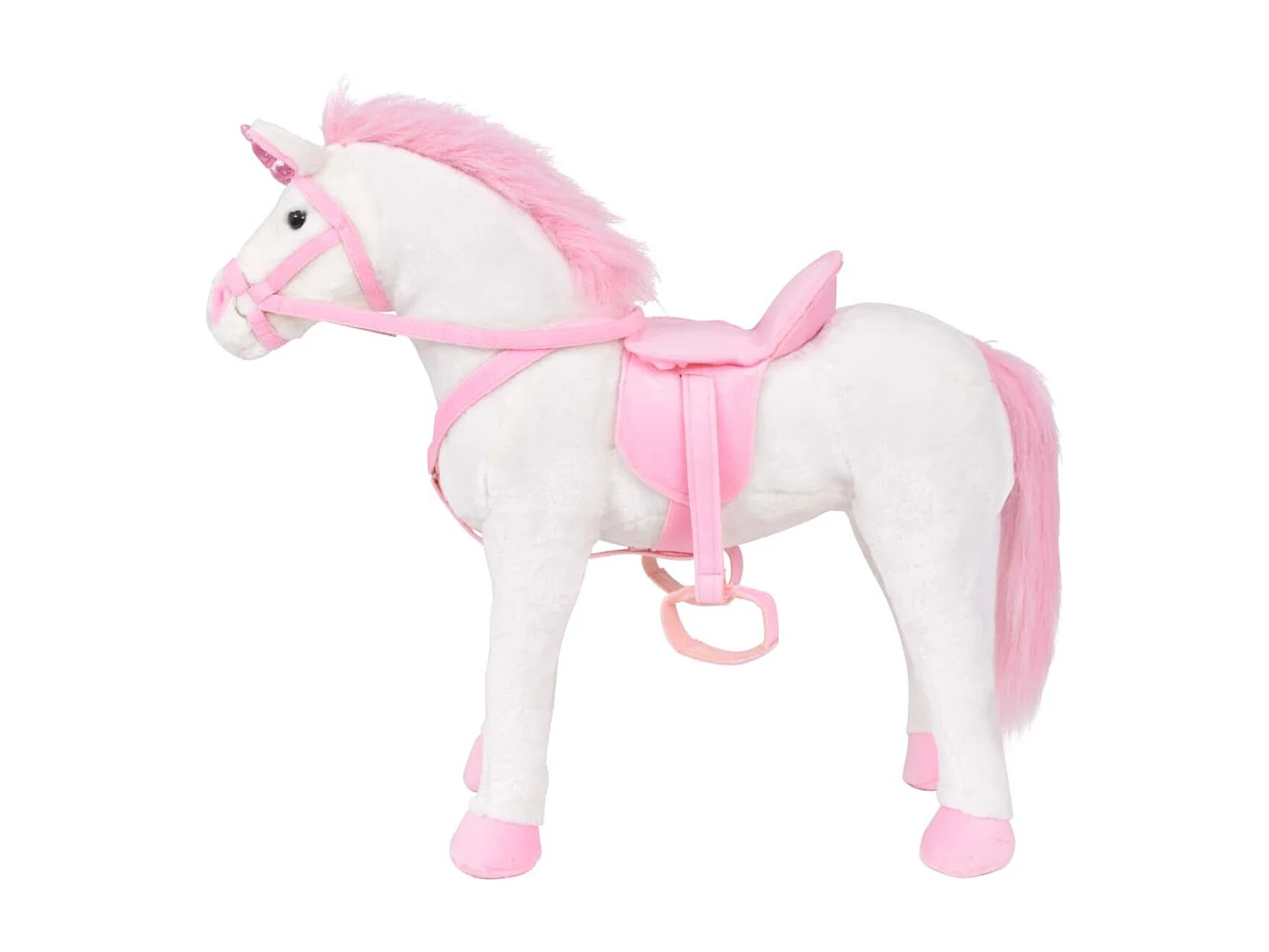 vidaXL Jouet en peluche Licorne Blanc et rose XXL