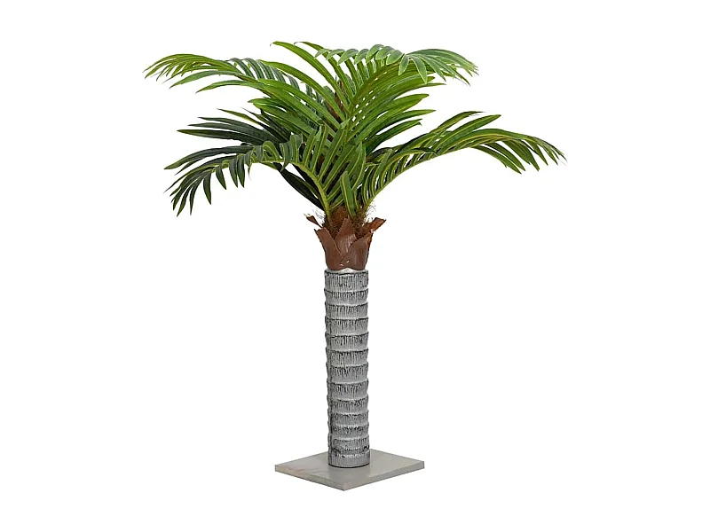 Planta artificial Palmera 12 hojas verde 150 cm