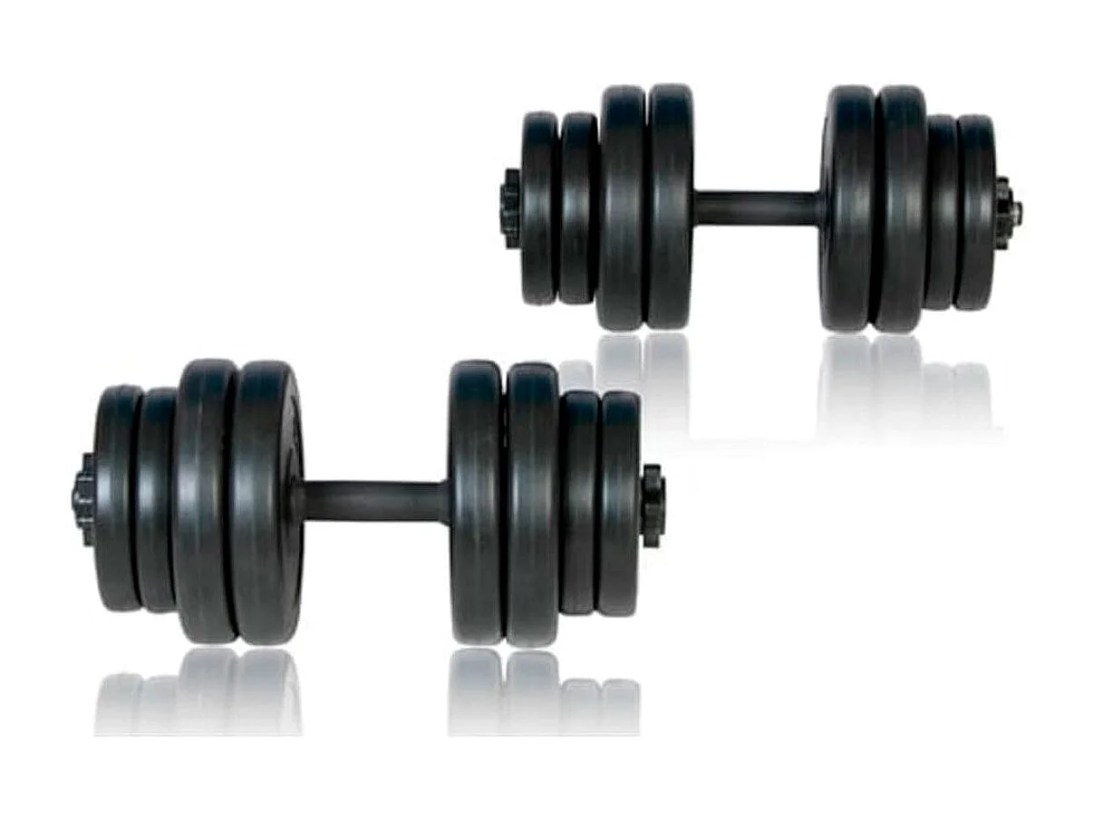 Set de mancuernas Power Plus 30kg negro