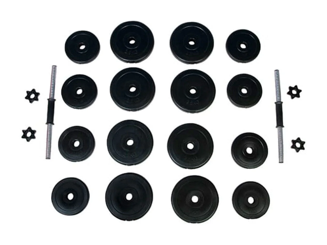 Set de mancuernas Power Plus 30kg negro