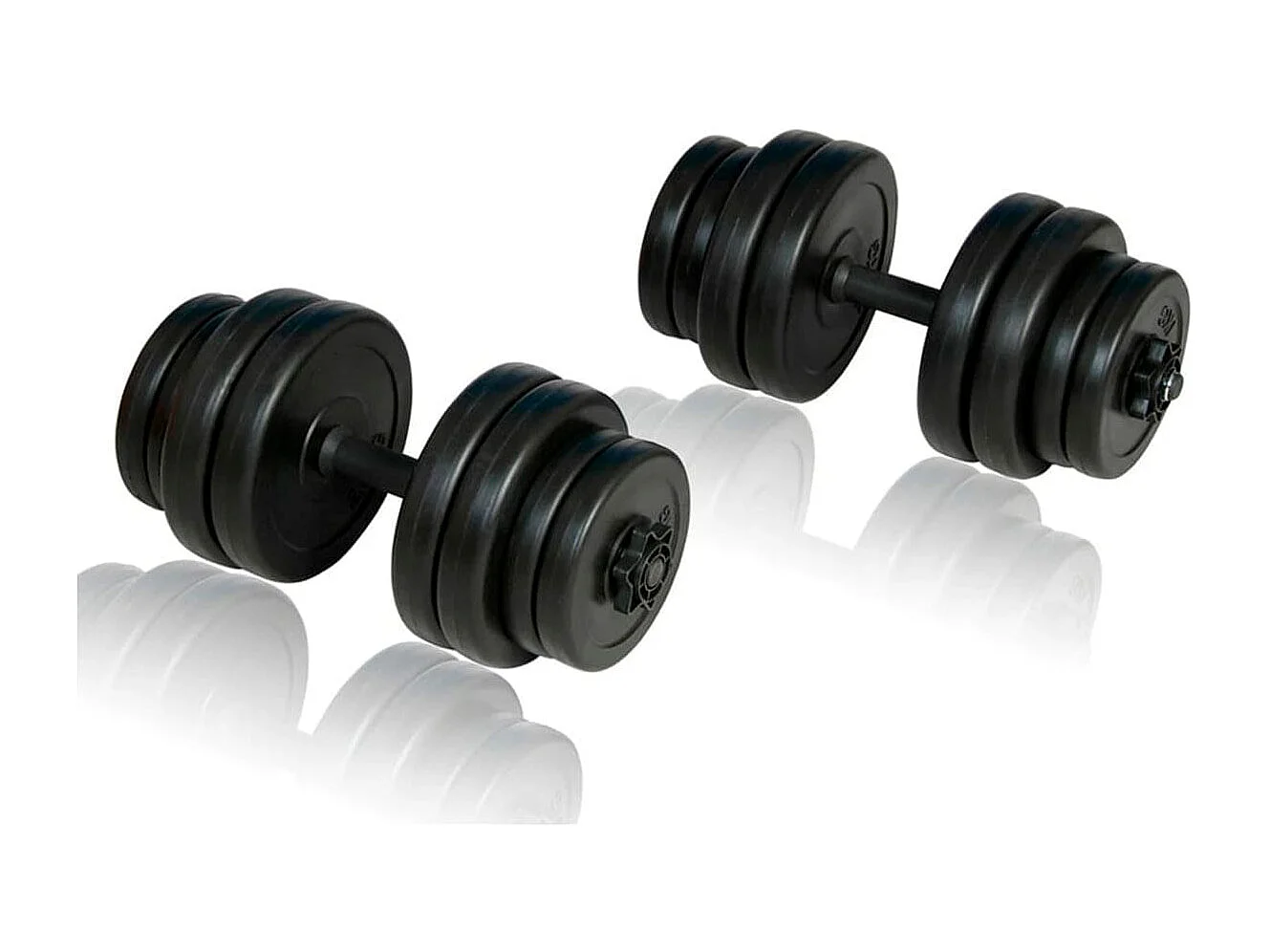 Set de mancuernas Power Plus 30kg negro